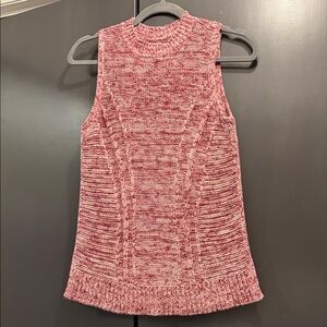 LOFT Rose Pink Marled Sleeveless Knit Tunic